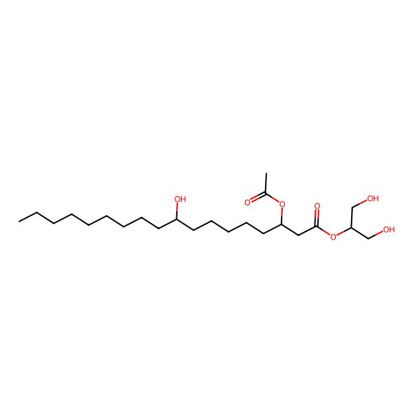 2D Structure of 1,3-Dihydroxypropan-2-yl 3-acetyloxy-9-hydroxyoctadecanoate