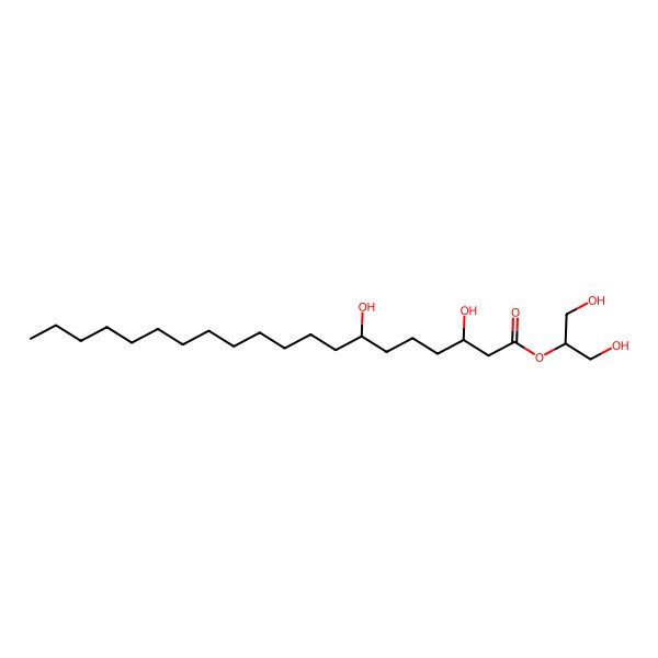 2D Structure of 1,3-Dihydroxypropan-2-yl 3,7-dihydroxyicosanoate