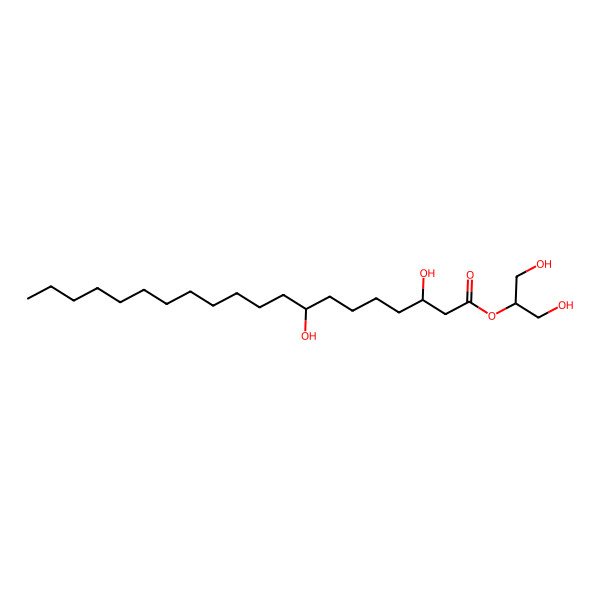 2D Structure of 1,3-Dihydroxypropan-2-yl 3,8-dihydroxyicosanoate
