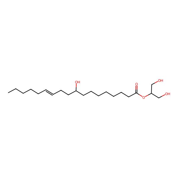 2D Structure of 1,3-Dihydroxypropan-2-yl 9-hydroxyoctadec-12-enoate 2D Structure of 1,3-Dihydroxypropan-2-yl 9-hydroxyoctadec-12-enoate