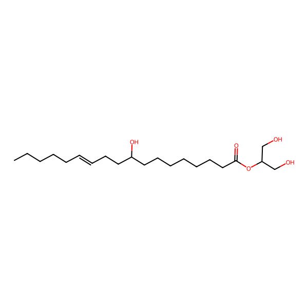 2D Structure of 1,3-dihydroxypropan-2-yl (Z,9R)-9-hydroxyoctadec-12-enoate