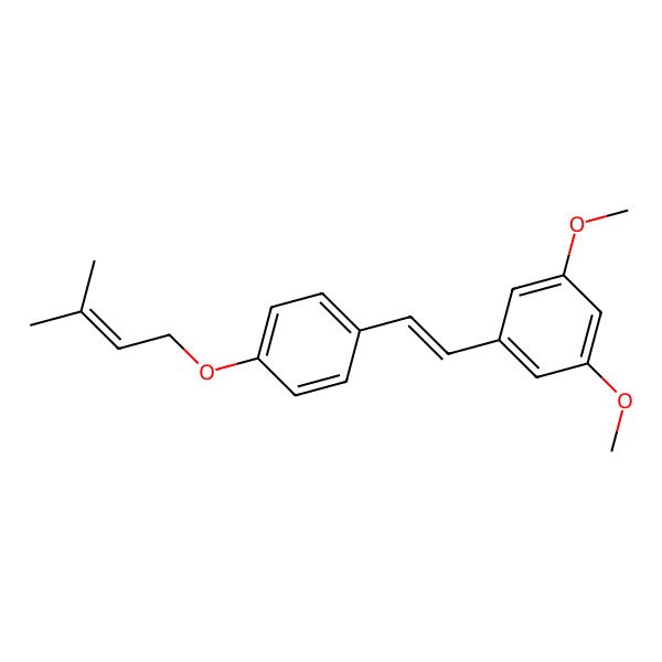 2D Structure of 1,3-dimethoxy-5-[(E)-2-[4-(3-methylbut-2-enoxy)phenyl]ethenyl]benzene