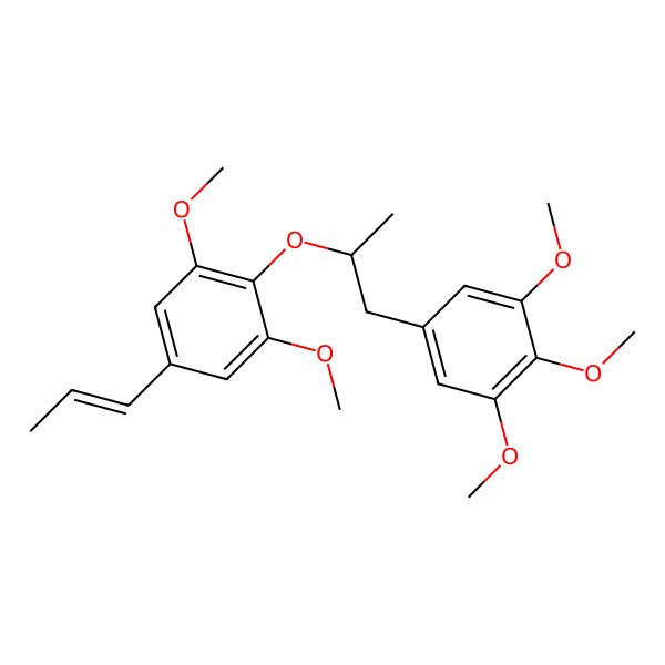 2D Structure of 1,3-dimethoxy-5-[(E)-prop-1-enyl]-2-[(2R)-1-(3,4,5-trimethoxyphenyl)propan-2-yl]oxybenzene
