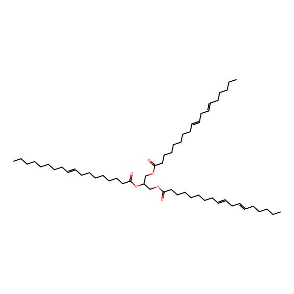 2D Structure of 1,3-Di(octadeca-9,12-dienoyloxy)propan-2-yl octadec-9-enoate