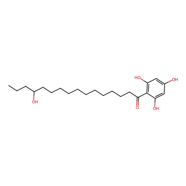2D Structure of 13-Hydroxy-1-(2,4,6-trihydroxyphenyl)-1-hexadecanone