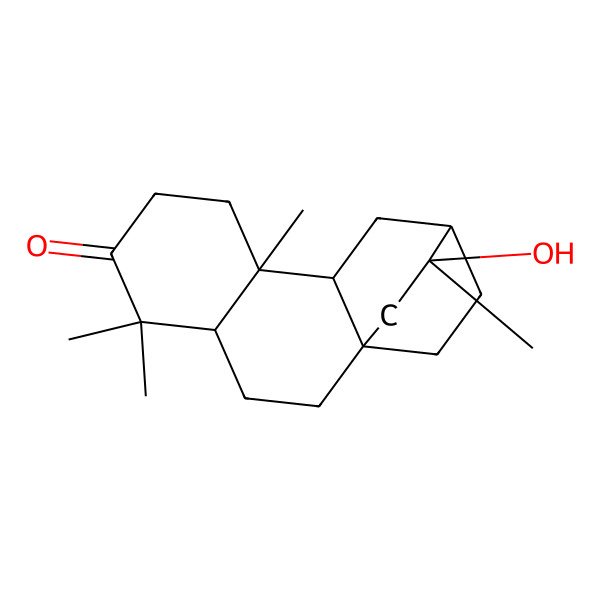 2D Structure of 13-Hydroxy-5,5,9,13-tetramethyltetracyclo[10.2.2.01,10.04,9]hexadecan-6-one