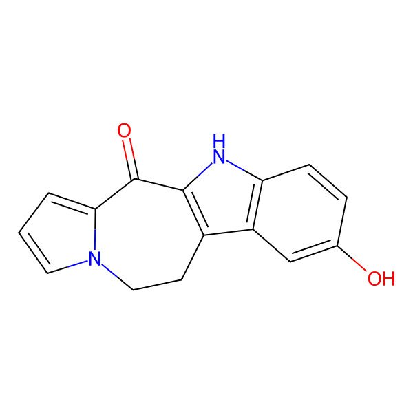 2D Structure of 13-Hydroxy-7,17-diazatetracyclo[8.7.0.03,7.011,16]heptadeca-1(10),3,5,11(16),12,14-hexaen-2-one