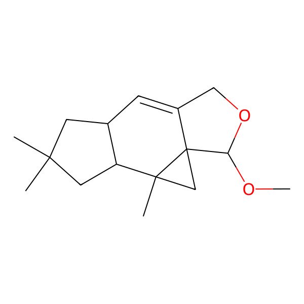 2D Structure of 13-Hydroxy-marasm-7(8)-en-5-methoxy gamma-acetal
