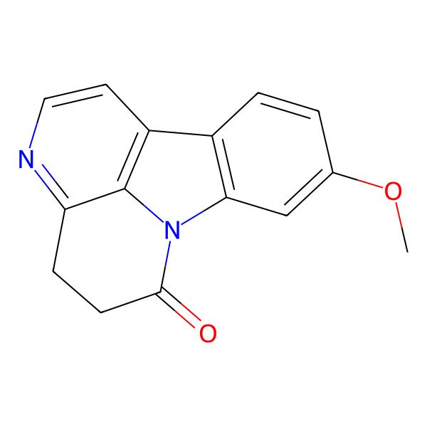 2D Structure of 13-Methoxy-1,6-diazatetracyclo[7.6.1.05,16.010,15]hexadeca-5,7,9(16),10(15),11,13-hexaen-2-one