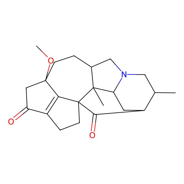 2D Structure of 13-Methoxy-2,6-dimethyl-8-azahexacyclo[11.5.1.11,5.02,10.03,8.016,19]icos-16(19)-ene-15,20-dione