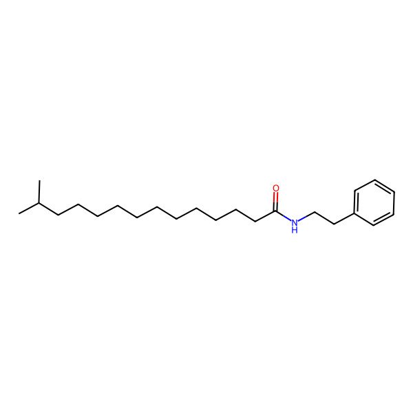 2D Structure of 13-Methyl-n-(2-phenylethyl)tetradecanamide