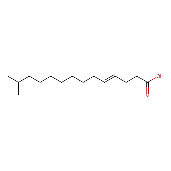 2D Structure of 13-Methyltetradec-4-enoic acid