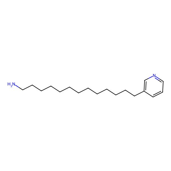 2D Structure of 13-Pyridin-3-yltridecan-1-amine