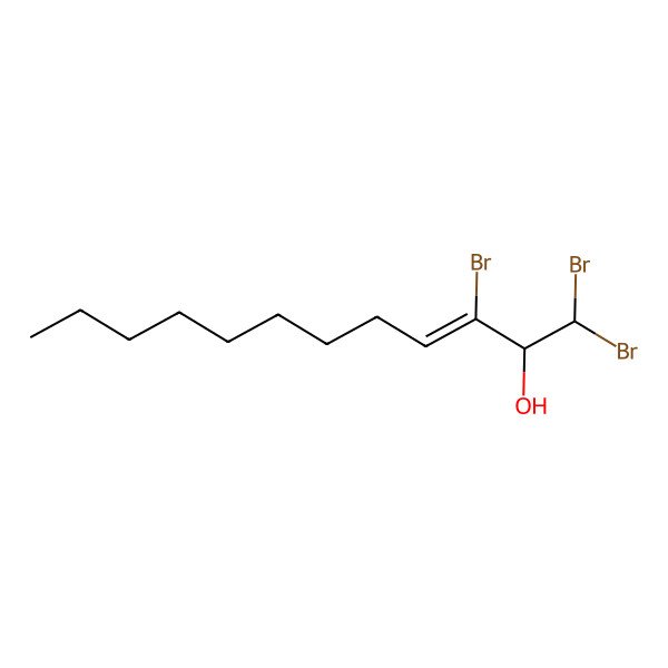 2D Structure of 1,3-Tribromo-3-dodecen-2-ol