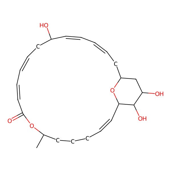 2D Structure of 13,17-epoxy-16-hydroxy macrolactin A