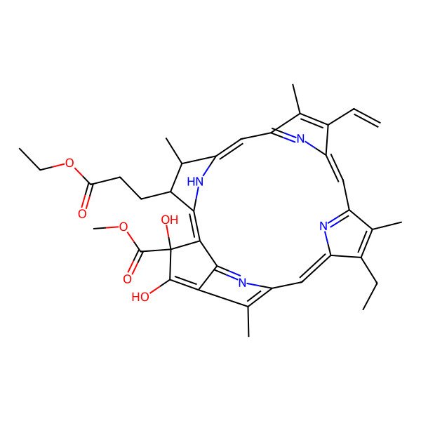 2D Structure of (132S, 17S, 18S)-132-hydroxy-20-chloro-ethylpheophorbide a