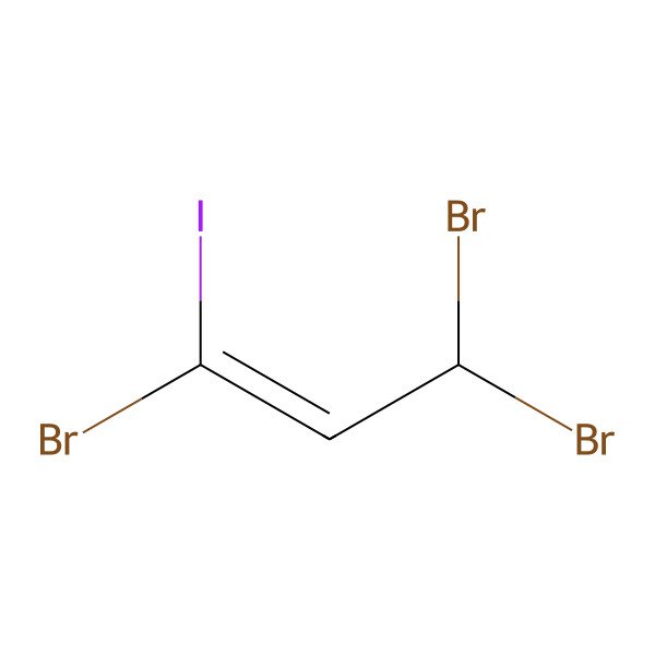 2D Structure of 1,3,3-Tribromo-1-iodoprop-1-ene
