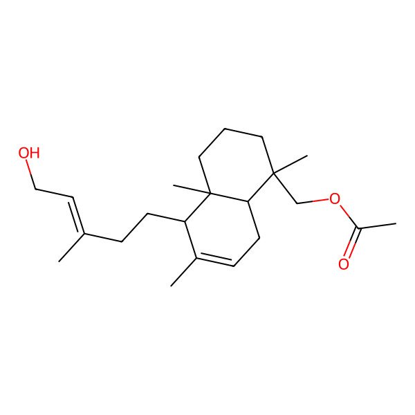 2D Structure of [(1S,4aS,5S,8aR)-5-[(E)-5-hydroxy-3-methylpent-3-enyl]-1,4a,6-trimethyl-2,3,4,5,8,8a-hexahydronaphthalen-1-yl]methyl acetate