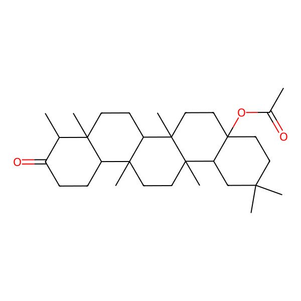2D Structure of (2,2,6a,6a,8a,9,14a-heptamethyl-10-oxo-3,4,5,6,6b,7,8,9,11,12,12a,13,14,14b-tetradecahydro-1H-picen-4a-yl) acetate