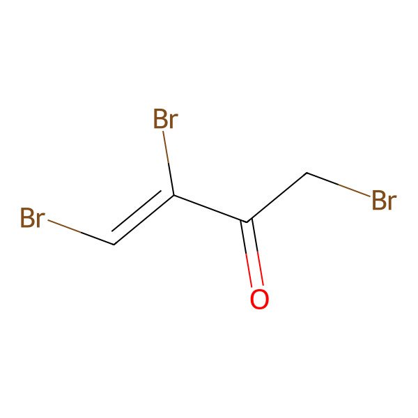 2D Structure of 1,3,4-Tribromobut-3-en-2-one