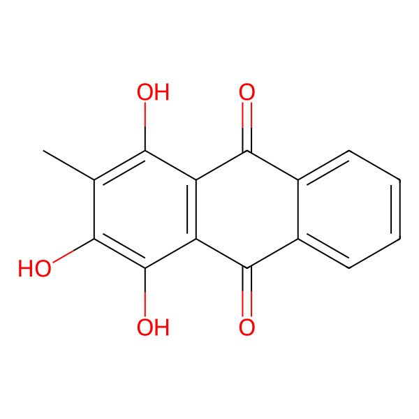 2D Structure of 1,3,4-Trihydroxy-2-methylanthraquinone