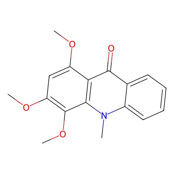 2D Structure of 1,3,4-Trimethoxy-10-methylacridin-9(10H)-one 2D Structure of 1,3,4-Trimethoxy-10-methylacridin-9(10H)-one