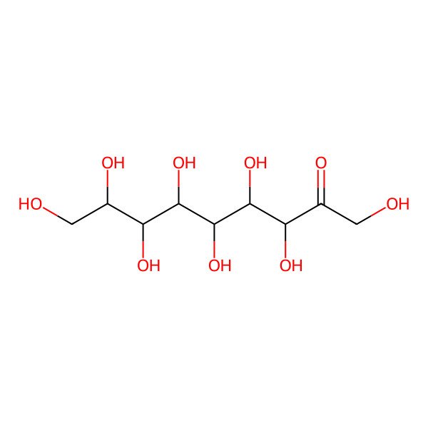 2D Structure of 1,3,4,5,6,7,8,9-Octahydroxynonan-2-one