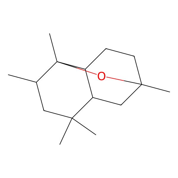 2D Structure of 1,3,4,6,6-Pentamethyl-2-oxatricyclo[5.3.1.03,8]undecane