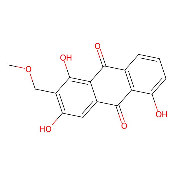 2D Structure of 1,3,5-Trihydroxy-2-(Methoxymethyl)Anthracene-9,10-Dione
