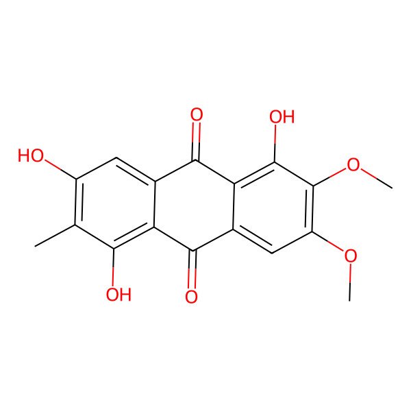 2D Structure of 1,3,5-Trihydroxy-6,7-dimethoxy-2-methylanthraquinone