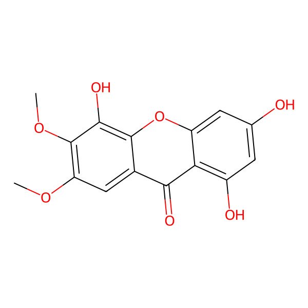 2D Structure of 1,3,5-Trihydroxy-6,7-dimethoxy-9h-xanthen-9-one 2D Structure of 1,3,5-Trihydroxy-6,7-dimethoxy-9h-xanthen-9-one