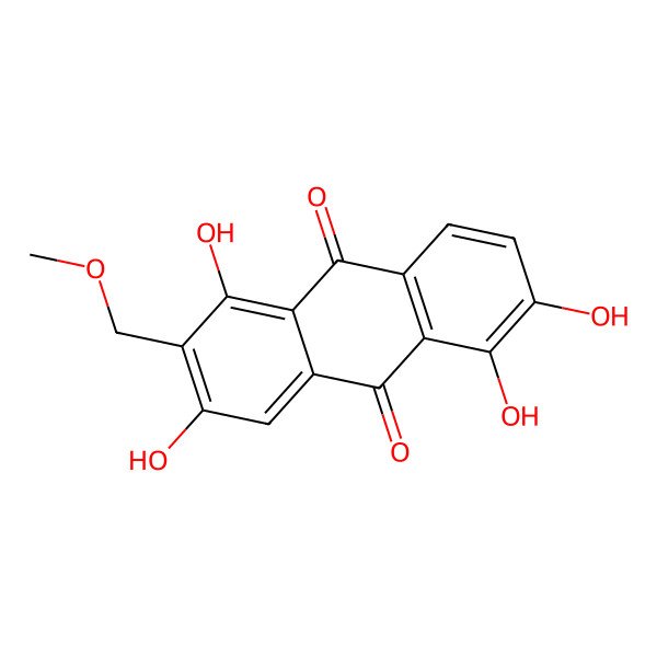 2D Structure of 1,3,5,6-Tetrahydroxy-2-(methoxymethyl)anthracene-9,10-dione 2D Structure of 1,3,5,6-Tetrahydroxy-2-(methoxymethyl)anthracene-9,10-dione
