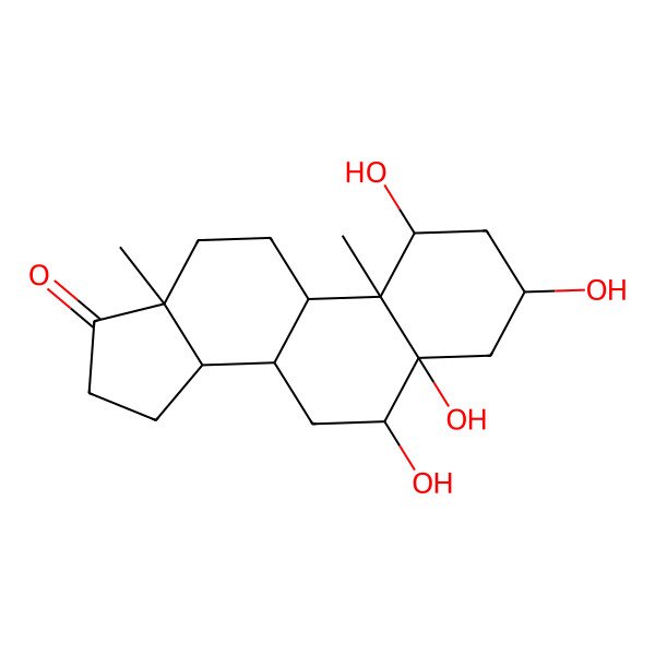 2D Structure of 1,3,5,6-Tetrahydroxyandrostan-17-one
