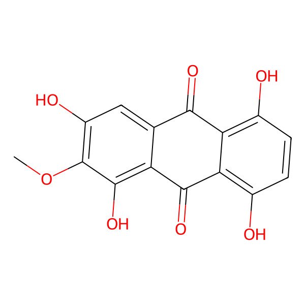 2D Structure of 1,3,5,8-Tetrahydroxy-2-methoxyanthraquinone
