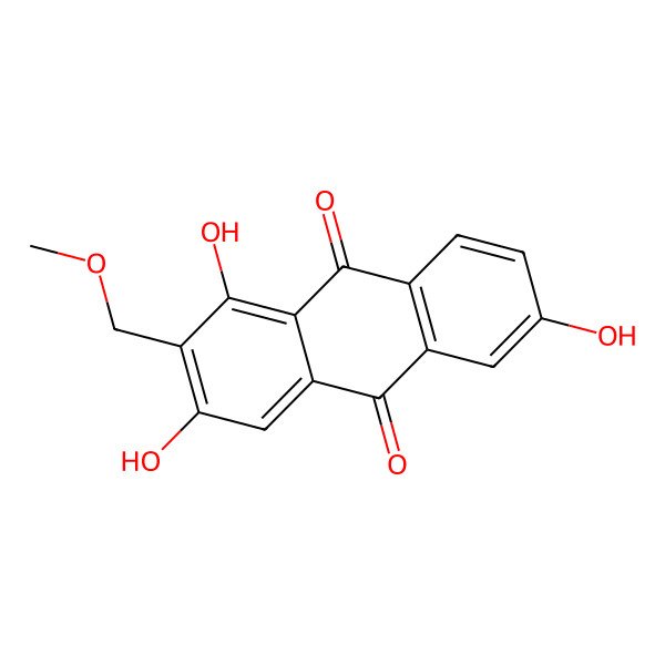 2D Structure of 1,3,6-Trihydroxy-2-methoxymethylanthraquinone