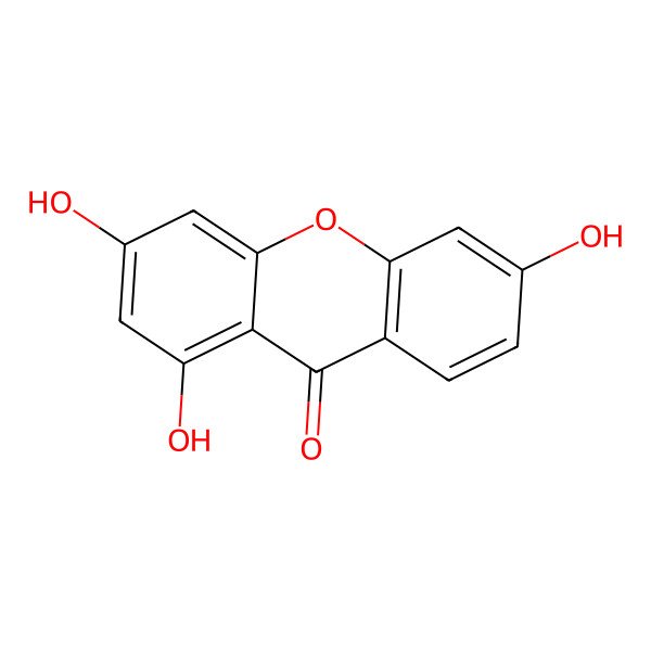 2D Structure of 1,3,6-Trihydroxyxanthone