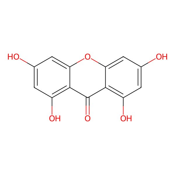 2D Structure of 1,3,6,8-Tetrahydroxy-9H-xanthen-9-one