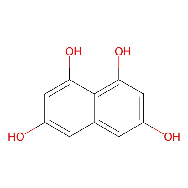 2D Structure of 1,3,6,8-Tetrahydroxynaphthalene