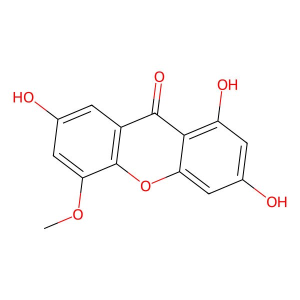 2D Structure of 1,3,7-Trihydroxy-5-methoxy-9h-xanthen-9-one 2D Structure of 1,3,7-Trihydroxy-5-methoxy-9h-xanthen-9-one