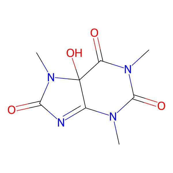 2D Structure of 1,3,7-Trimethyl-5-hydroxyisourate