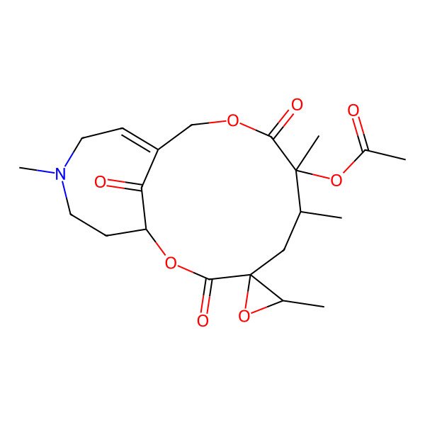 2D Structure of [(1R,3'R,4S,6R,7S,11Z)-3',6,7,14-tetramethyl-3,8,17-trioxospiro[2,9-dioxa-14-azabicyclo[9.5.1]heptadec-11-ene-4,2'-oxirane]-7-yl] acetate