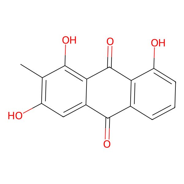 2D Structure of 1,3,8-Trihydroxy-2-methylanthracene-9,10-dione