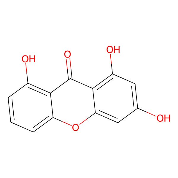 2D Structure of 1,3,8-Trihydroxyxanthone