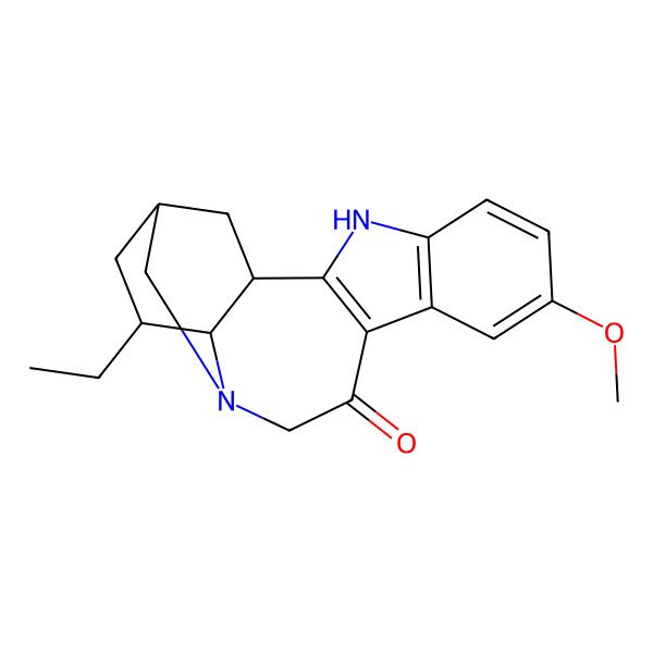 2D Structure of (1R,15S,17S,18S)-17-ethyl-7-methoxy-3,13-diazapentacyclo[13.3.1.02,10.04,9.013,18]nonadeca-2(10),4(9),5,7-tetraen-11-one