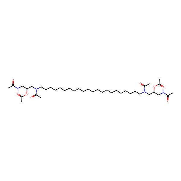 2D Structure of [(2R)-1-acetamido-3-[22-[[(2S)-3-acetamido-2-acetyloxypropyl]-acetylamino]docosyl-acetylamino]propan-2-yl] acetate
