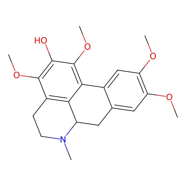 2D Structure of 1,3,9,10-tetramethoxy-6-methyl-5,6,6a,7-tetrahydro-4H-dibenzo[de,g]quinolin-2-ol