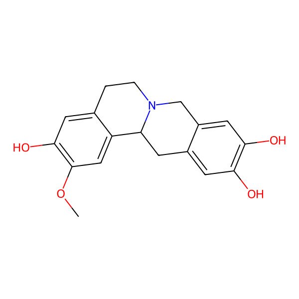 2D Structure of (13aR)-2-methoxy-6,8,13,13a-tetrahydro-5H-isoquinolino[2,1-b]isoquinoline-3,10,11-triol