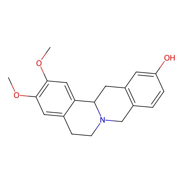 2D Structure of (13aR)-2,3-dimethoxy-6,8,13,13a-tetrahydro-5H-isoquinolino[2,1-b]isoquinolin-11-ol