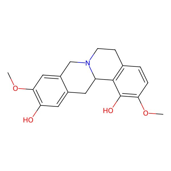 2D Structure of (13aS)-2,10-dimethoxy-6,8,13,13a-tetrahydro-5H-isoquinolino[2,1-b]isoquinoline-1,11-diol