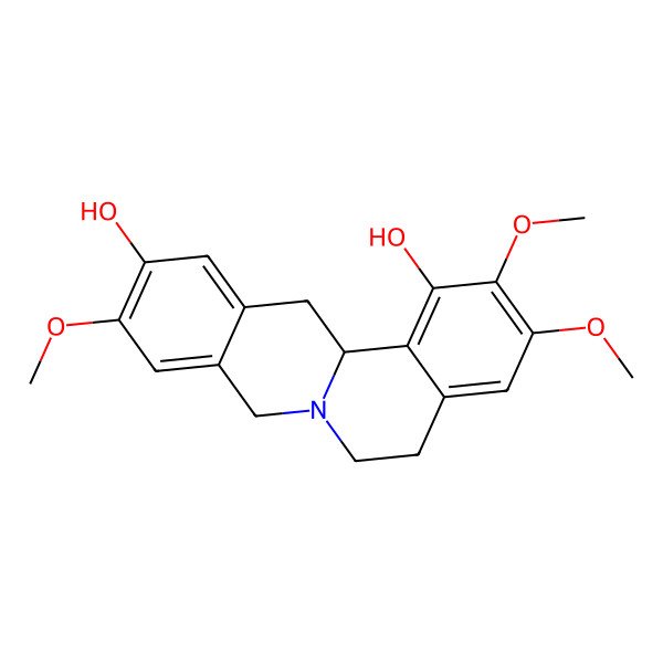 2D Structure of (13aS)-2,3,10-trimethoxy-6,8,13,13a-tetrahydro-5H-isoquinolino[2,1-b]isoquinoline-1,11-diol